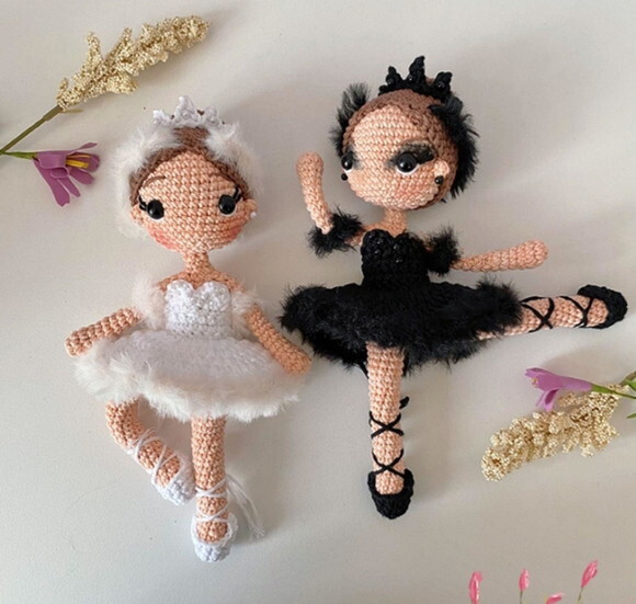 Bailarinas em Amigurumi/ o Lago dos Cisnes