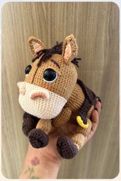 Cavalo Bala no Alvo de Toy Story Amigurumi/croche