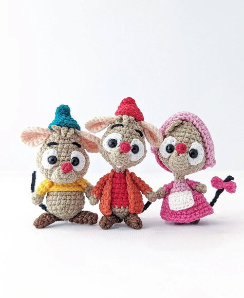 Cinderela, Kit com 6 Itens Amigurumi/crochê