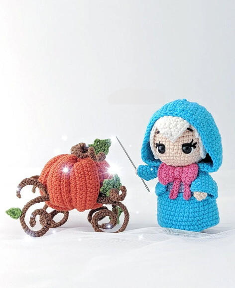 Cinderela, Kit com 6 Itens Amigurumi/crochê