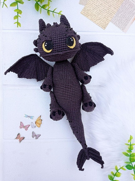Dragão Banguela Amigurumi