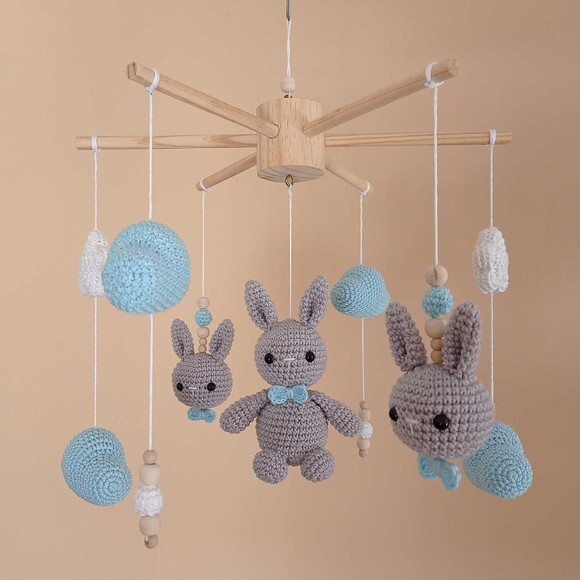 Móbile para Berço em Amigurumi (coelho)