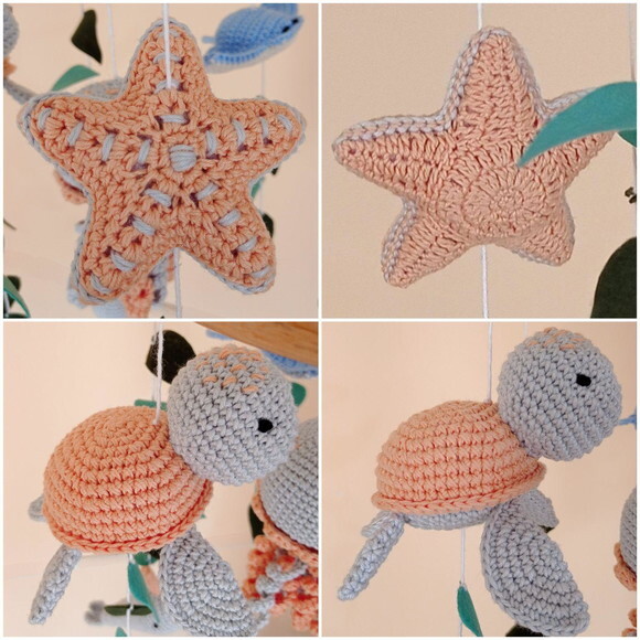 Móbile para Berço em Amigurumi (fundo do Mar)