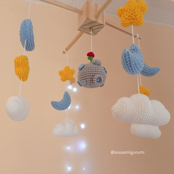 Móbile para Berço em Amigurumi (o Pequeno Príncipe)