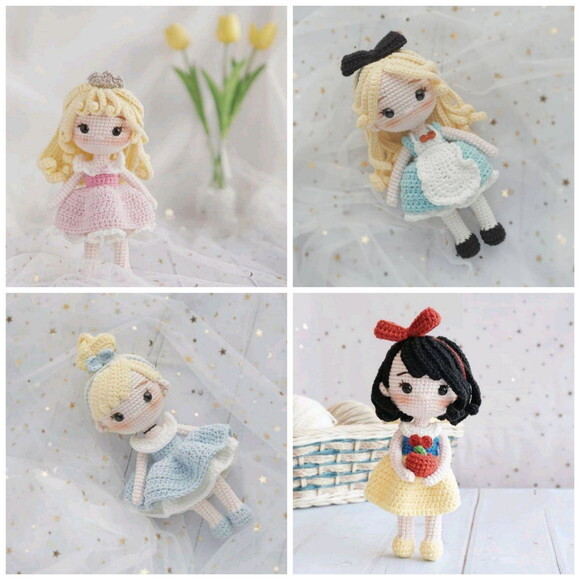 Princesas da Disney em Amigurumi