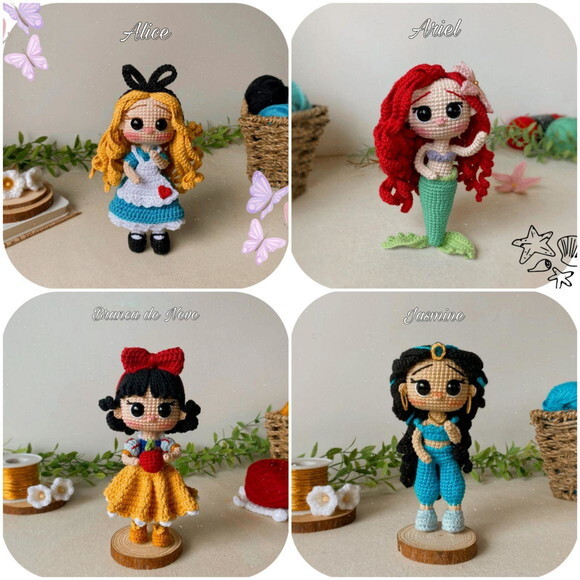 Princesas da Disney em Amigurumi