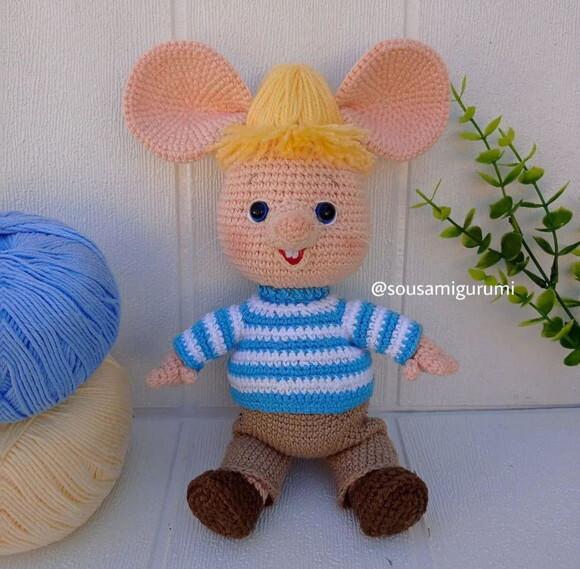 Topo Gigio em Amigurumi