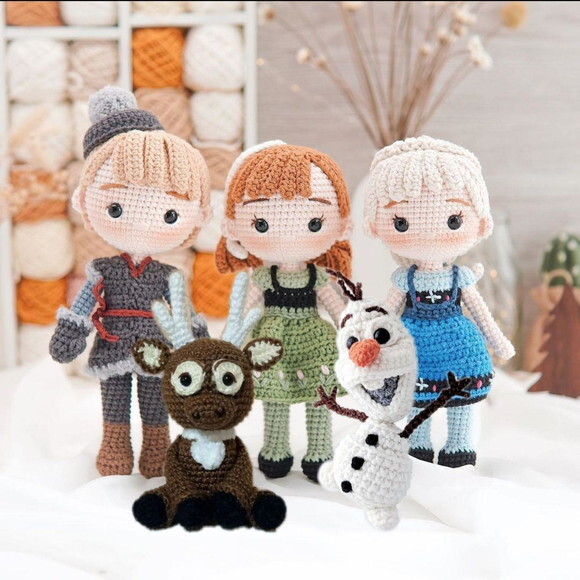 Turma do Frozen em Amigurumi