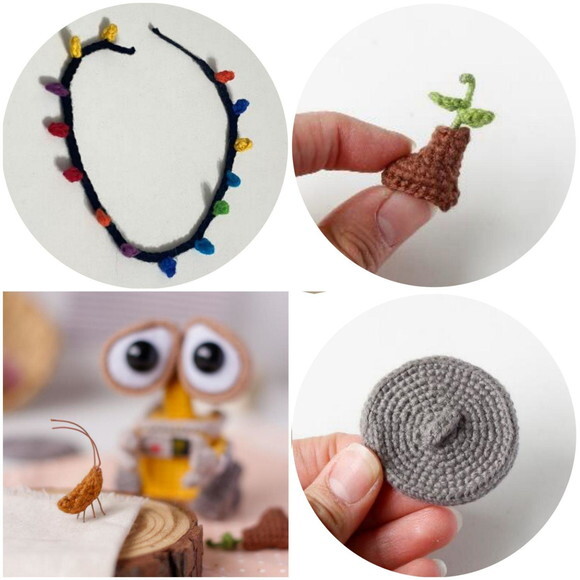 Wall-e e Eva em Amigurumi