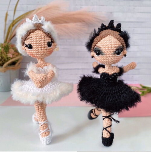 Bailarinas em Amigurumi/ o Lago dos Cisnes