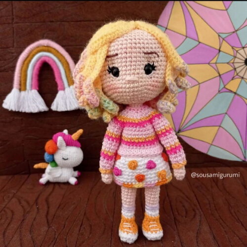 Boneca Enid Sinclair Amigurumi Crochê