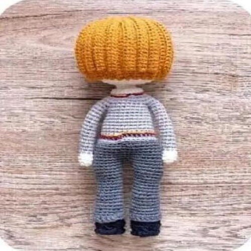 Boneco Rony Weasley em Amigurumi