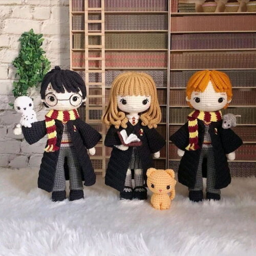 Bonecos Harry Potter em Amigurumi