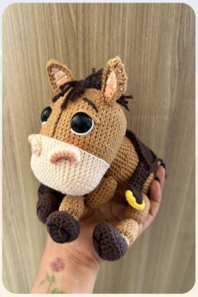 Cavalo Bala no Alvo de Toy Story Amigurumi/croche