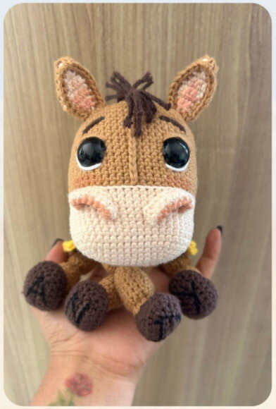 Cavalo Bala no Alvo de Toy Story Amigurumi/croche