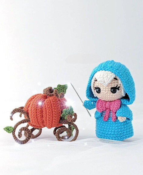 Cinderela, Kit com 6 Itens Amigurumi/crochê