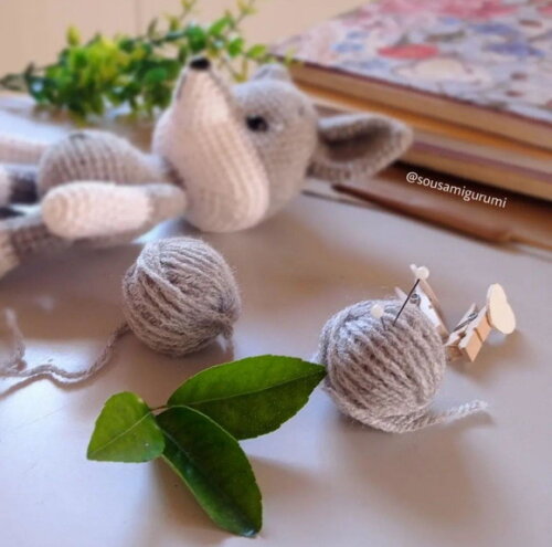 Lobo Amigurumi Nicho Quarto de Bebê