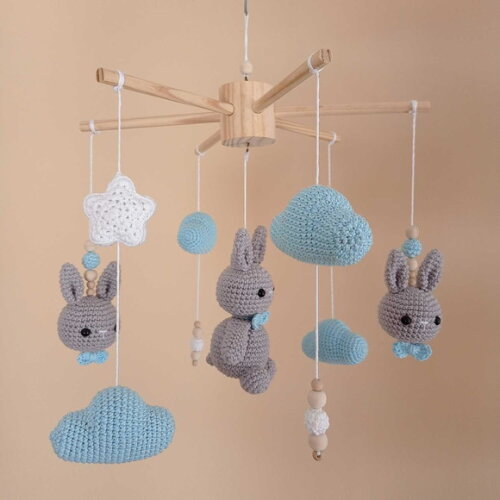 Móbile para Berço em Amigurumi (coelho)