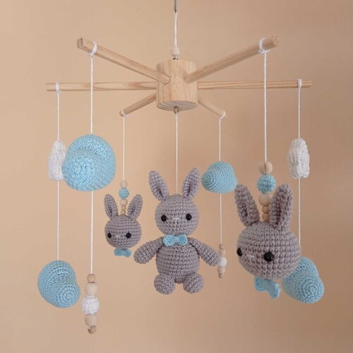 Móbile para Berço em Amigurumi (coelho)