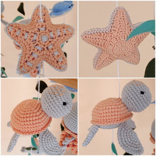 Móbile para Berço em Amigurumi (fundo do Mar)