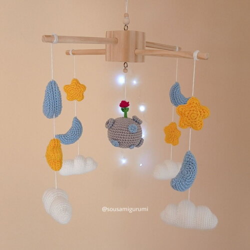 Móbile para Berço em Amigurumi (o Pequeno Príncipe)