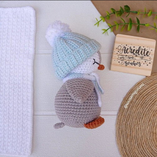 Pinguim Amigurumi Nicho Quarto de Bebê