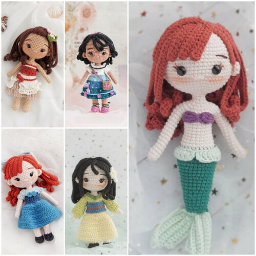 Princesas da Disney em Amigurumi