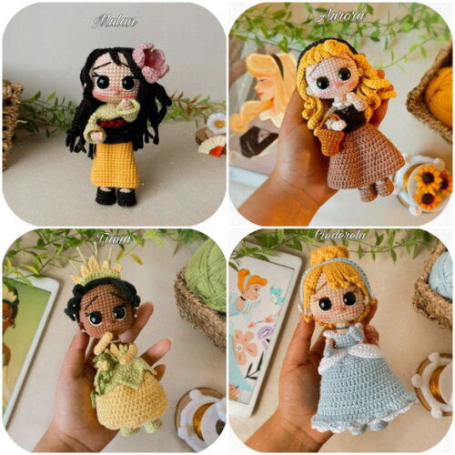 Princesas da Disney em Amigurumi