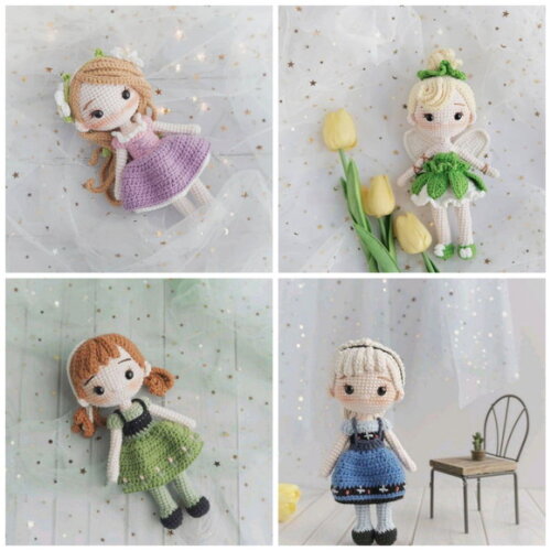 Princesas da Disney em Amigurumi