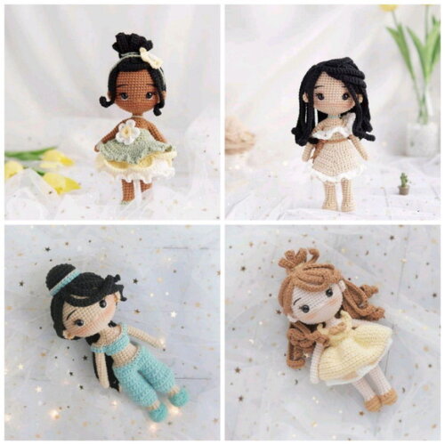 Princesas da Disney em Amigurumi