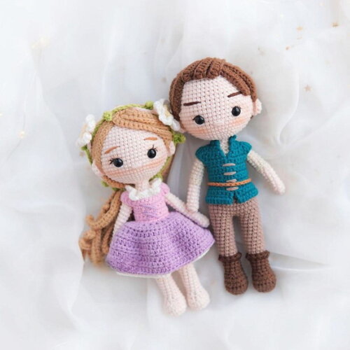 Rapunzel e Flyn (amigurumi)