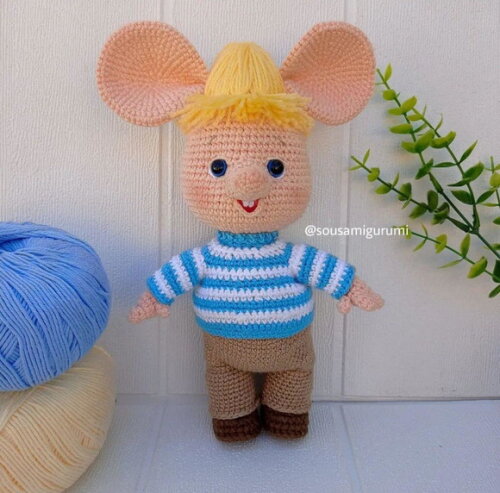 Topo Gigio em Amigurumi
