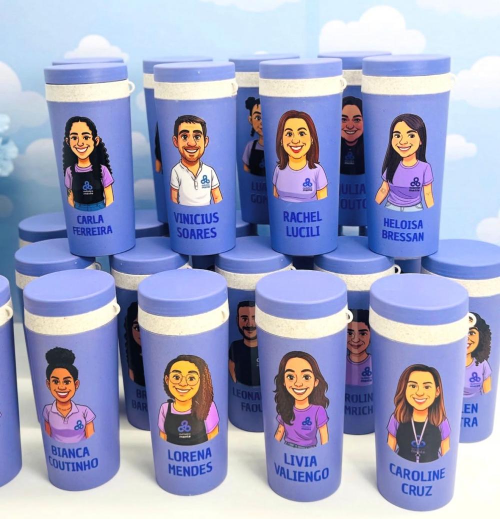 Copo Fibra de Bambu 350ml Personalizado Térmico