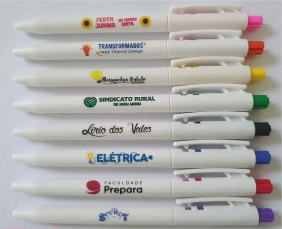 50 Canetas Personalizadas - Impressão Colorida