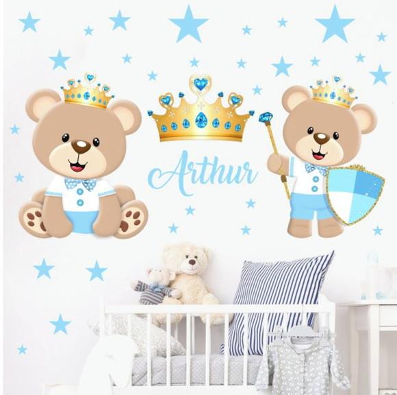 Adesivo de Parede Infantil Ursinho Príncipe
