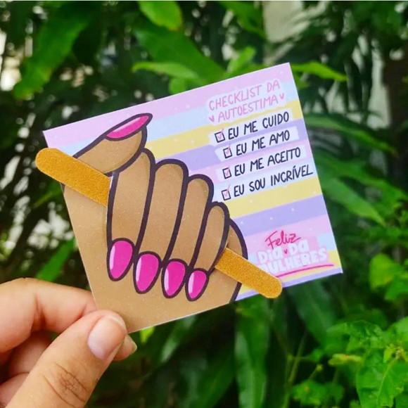 Card com Lixa Dia da Mulher