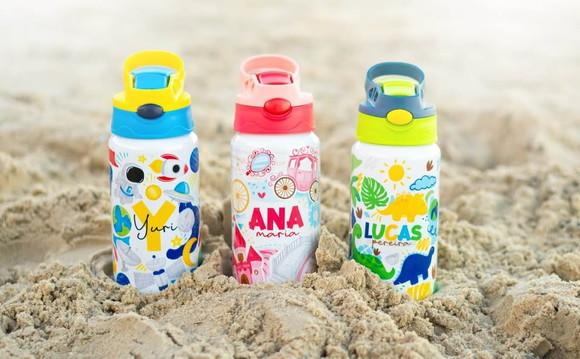 Garrafa Infantil Personalizada com Nome com Bico