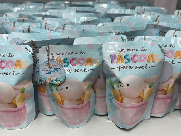 Saquinho Zip Lock com Bis Mimo de Páscoa