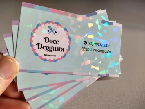 250 Cartão de Visita Personalizado Holografico