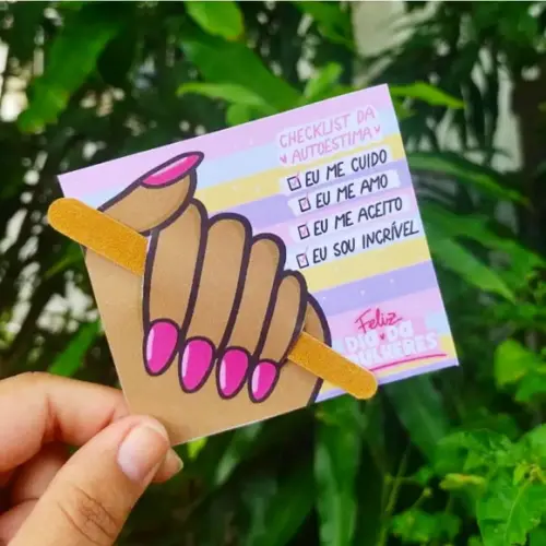 Card com Lixa Dia da Mulher