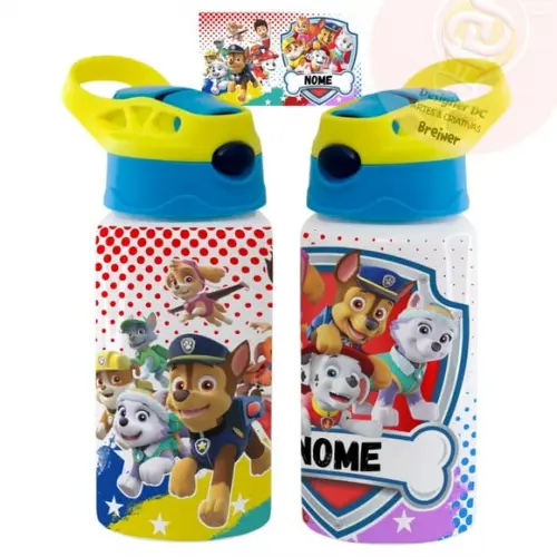 Garrafa Infantil Personalizada com Bico Patrulha Canina