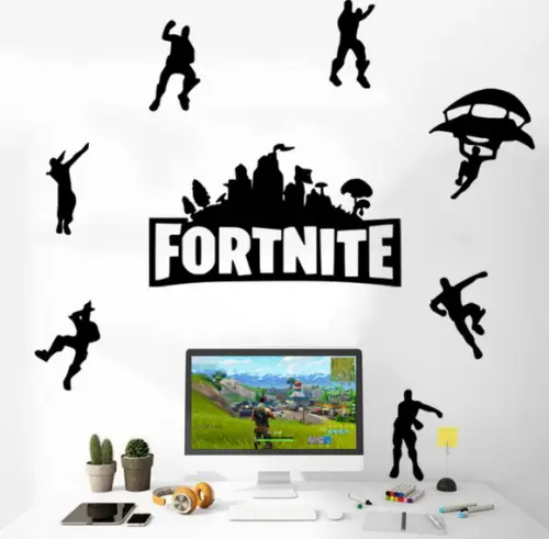 Kit Adesivo de Parede Decorativo Infantil Fortnite