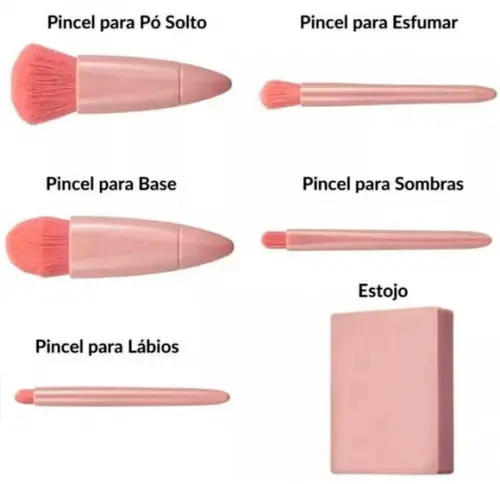 Kit de Pincéis com Estojo Personalizado Nome