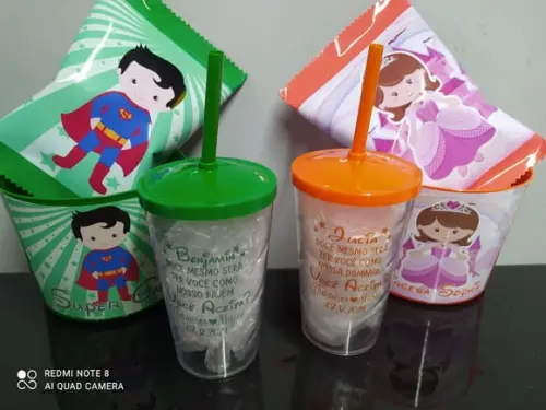 Kit 2 Convites Damas e Pajens com Salgadinho