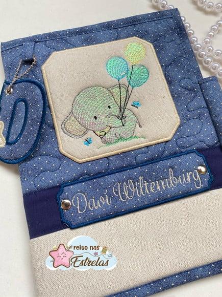 Capa Caderneta de Vacinas/documentos Elefante Azul