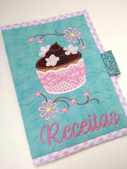 Capa Caderno Receitas - Tecido