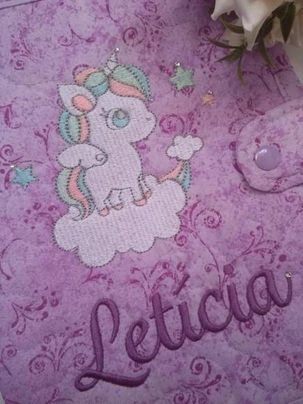 Capa Carteira de Vacina e Documentos - Unicórnio