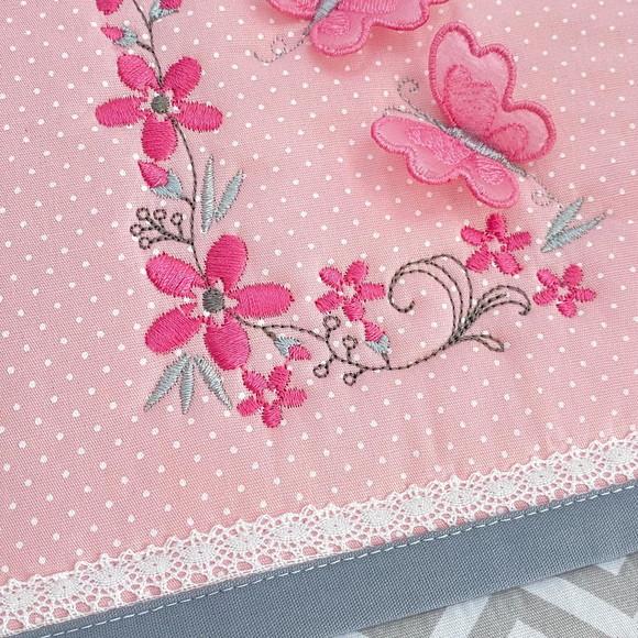 Capa Carteira de Vacinas Borboletas Rosa