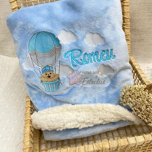 Cobertor Bebê Personalizado Cor a Escolher