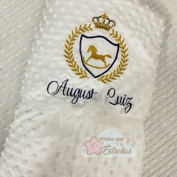 Cobertor Bebê Personalizado Cor a Escolher